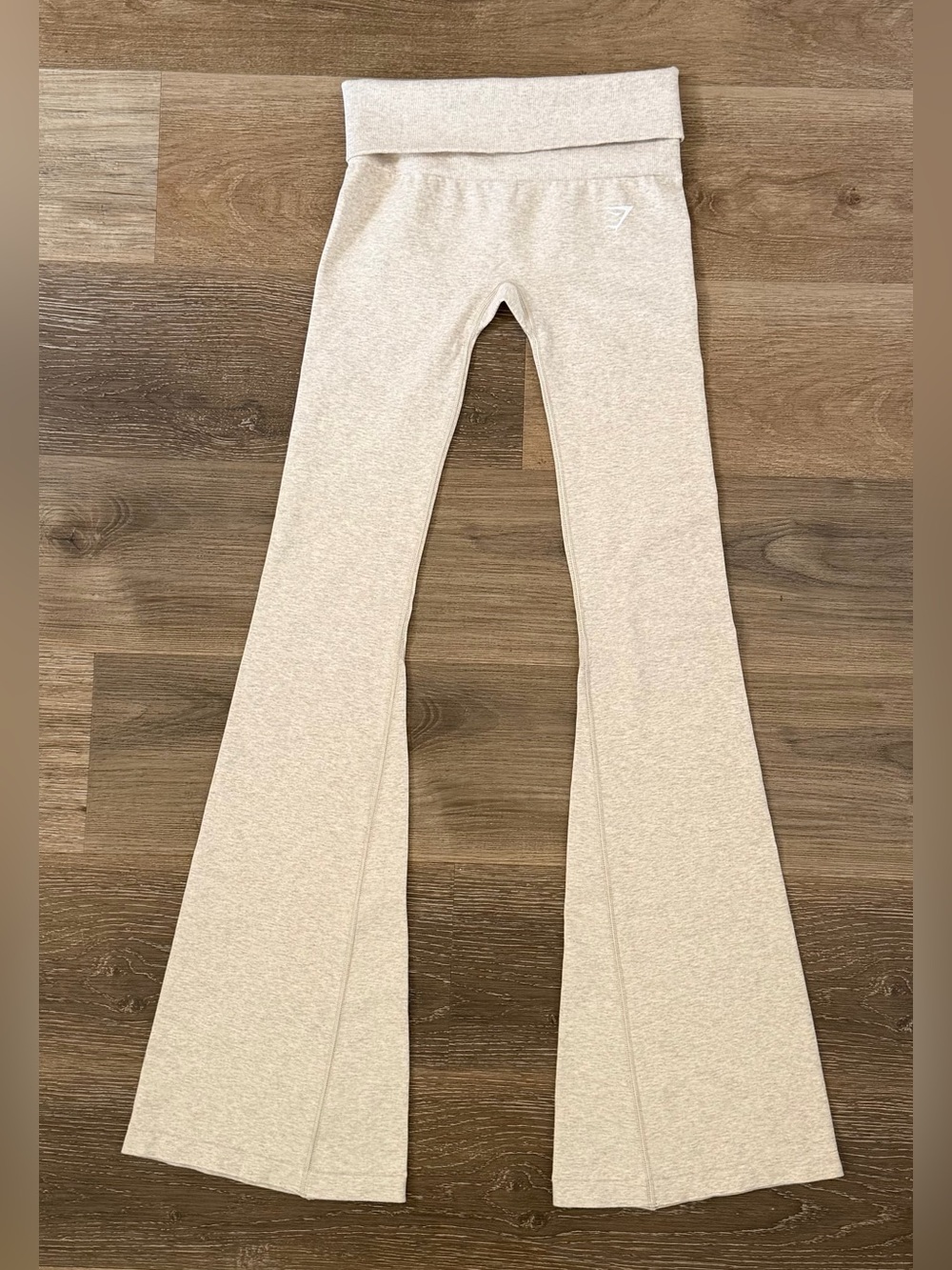 Gymshark COTTONMOVE Cotton Blend Seamless Flared Legging Light Brown Sz XS NWOT